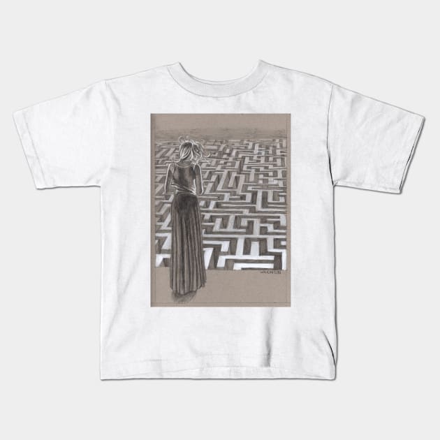 Labyrinth Kids T-Shirt by sarahwilkinsonart